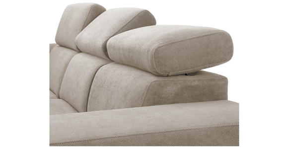 ECKSOFA  in Webstoff Beige  - Beige/Schwarz, KONVENTIONELL, Holz/Textil (244/283cm) - Carryhome