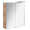 SPIEGELSCHRANK 60/69,5/23,5 cm  - Eichefarben/Silberfarben, MODERN, Glas/Holzwerkstoff (60/69,5/23,5cm) - MID.YOU