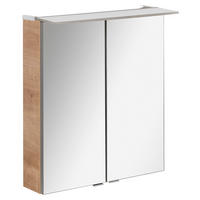 SPIEGELSCHRANK 60/69,5/23,5 cm  - Eichefarben/Silberfarben, MODERN, Glas/Holzwerkstoff (60/69,5/23,5cm) - MID.YOU
