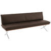SITZBANK 214/88/66 cm  in Braun, Nussbaumfarben, Nickelfarben  - Edelstahlfarben/Nussbaumfarben, Design, Holz/Textil (214/88/66cm) - Koinor