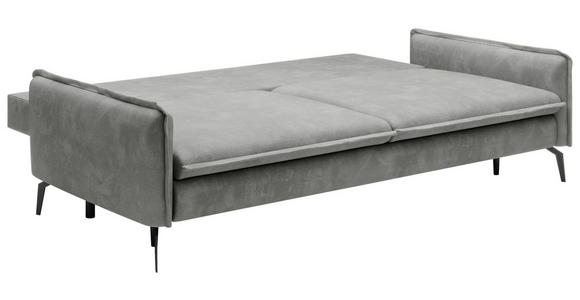 SCHLAFSOFA Chenille Dunkelgrau Rückenkissen, Bettkasten, Schlaffunktion, Rücken echt, Liegefläche im Originalstoff  - Dunkelgrau/Schwarz, KONVENTIONELL, Textil/Metall (223/89/107cm) - Carryhome