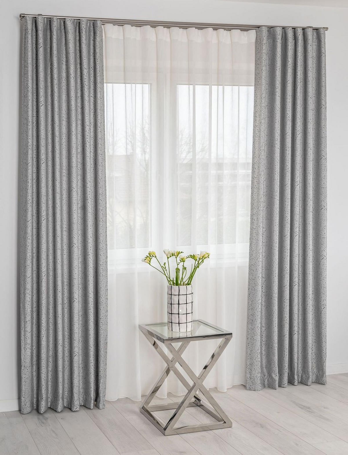 HÁLÓS FÜGGÖNY fm - ekrü, Basics, textil (300cm)