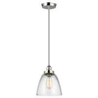 Lampă Suspendată 22.8/31.3 cm  - culoare nichel, Natur, sticlă/metal (22.8/31.3cm) - Elstead Lighting