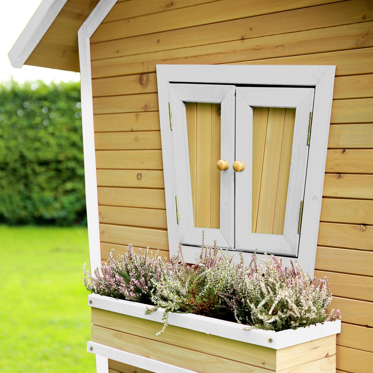 SPIELHAUS 264/203/177 cm  - Rot/Braun, KONVENTIONELL, Holz/Kunststoff (264/203/177cm) - Ambia Garden