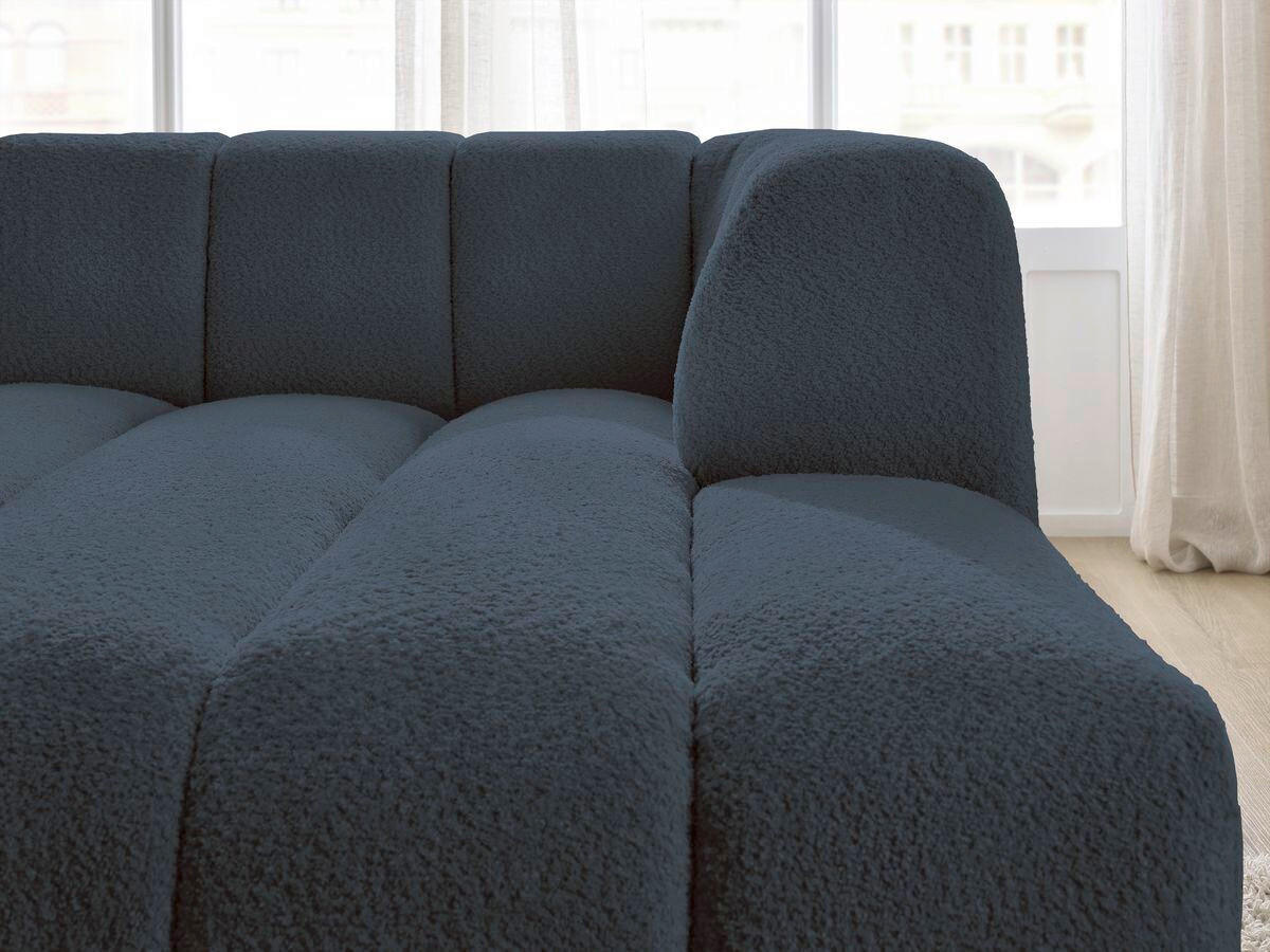 SOFAELEMENT ANNECY Bouclé Dunkelblau  - Schwarz/Dunkelblau, MODERN, Kunststoff/Textil (120/72/170cm)