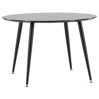 ESSTISCH in Metall, Holzwerkstoff 115/115/75 cm  - Schwarz, Design, Holzwerkstoff/Metall (115/115/75cm) - Livetastic
