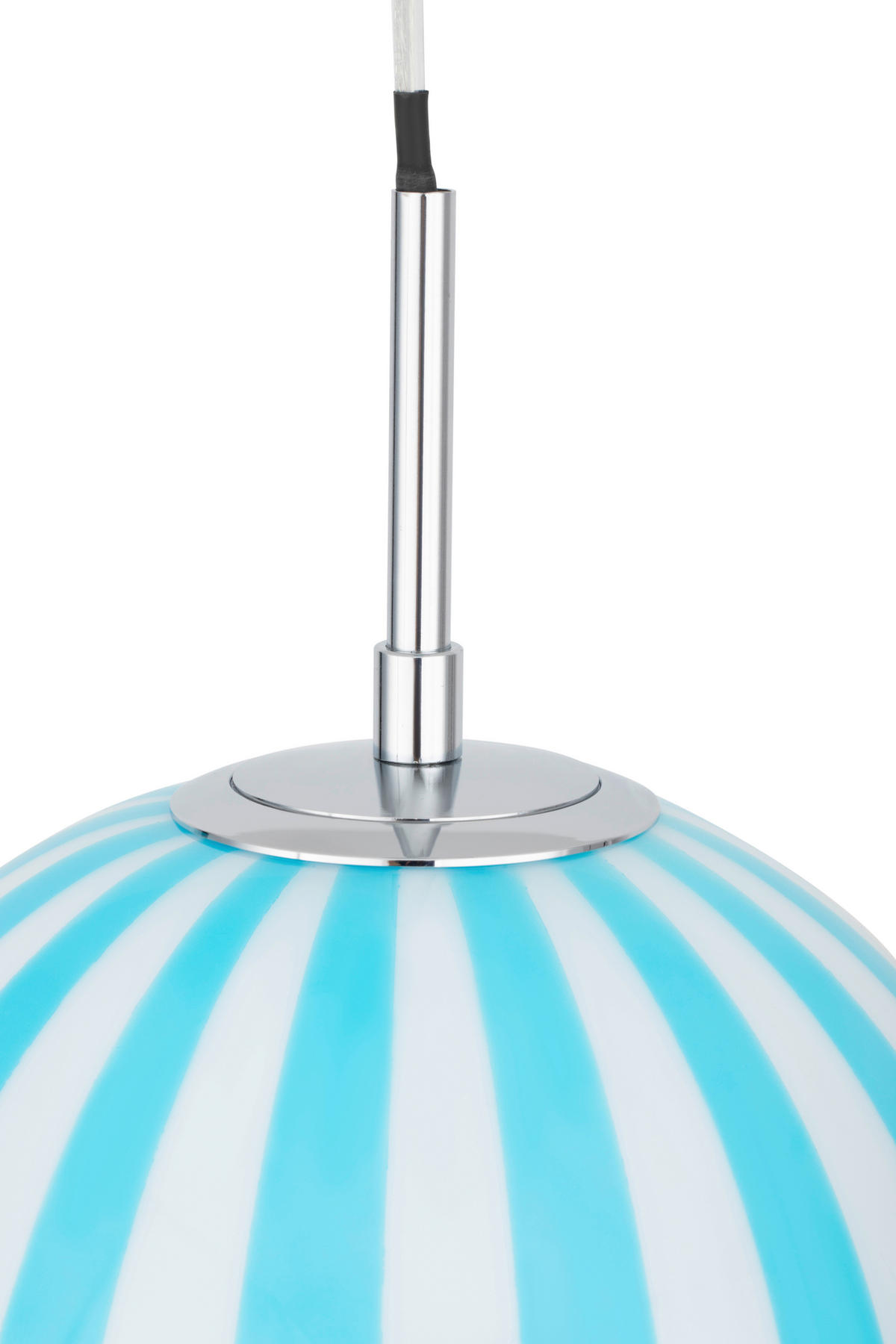 HÄNGELEUCHTE 25/120 cm  - Blau/Weiß, Design, Glas/Metall (25/120cm) - Collet's Monde