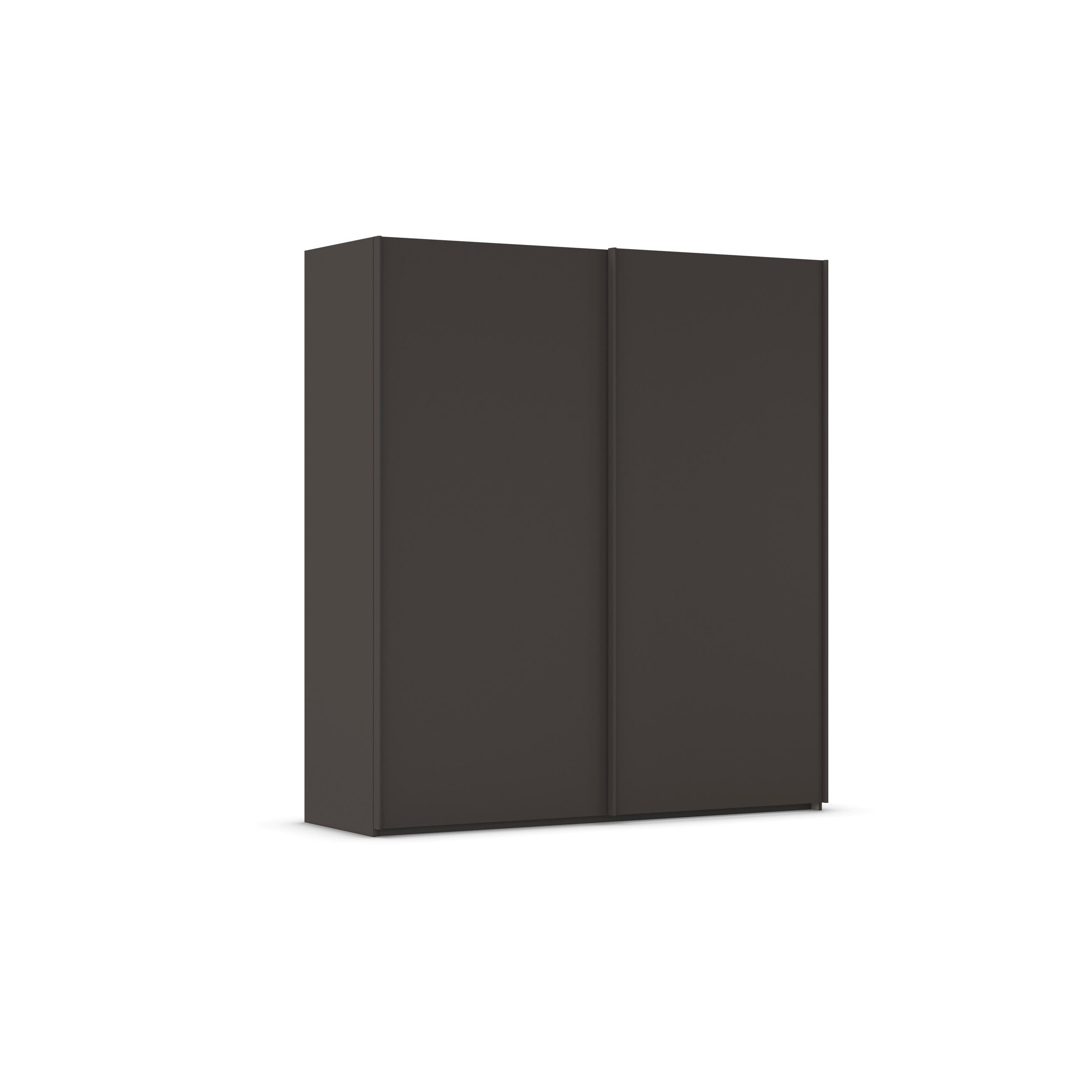 SCHWEBETÜRENSCHRANK 201/223/69 cm,  in Graphitfarben, 2 Tür(en)  - Graphitfarben, Basics, Holzwerkstoff/Metall (201/223/69cm) - Rauch Möbel