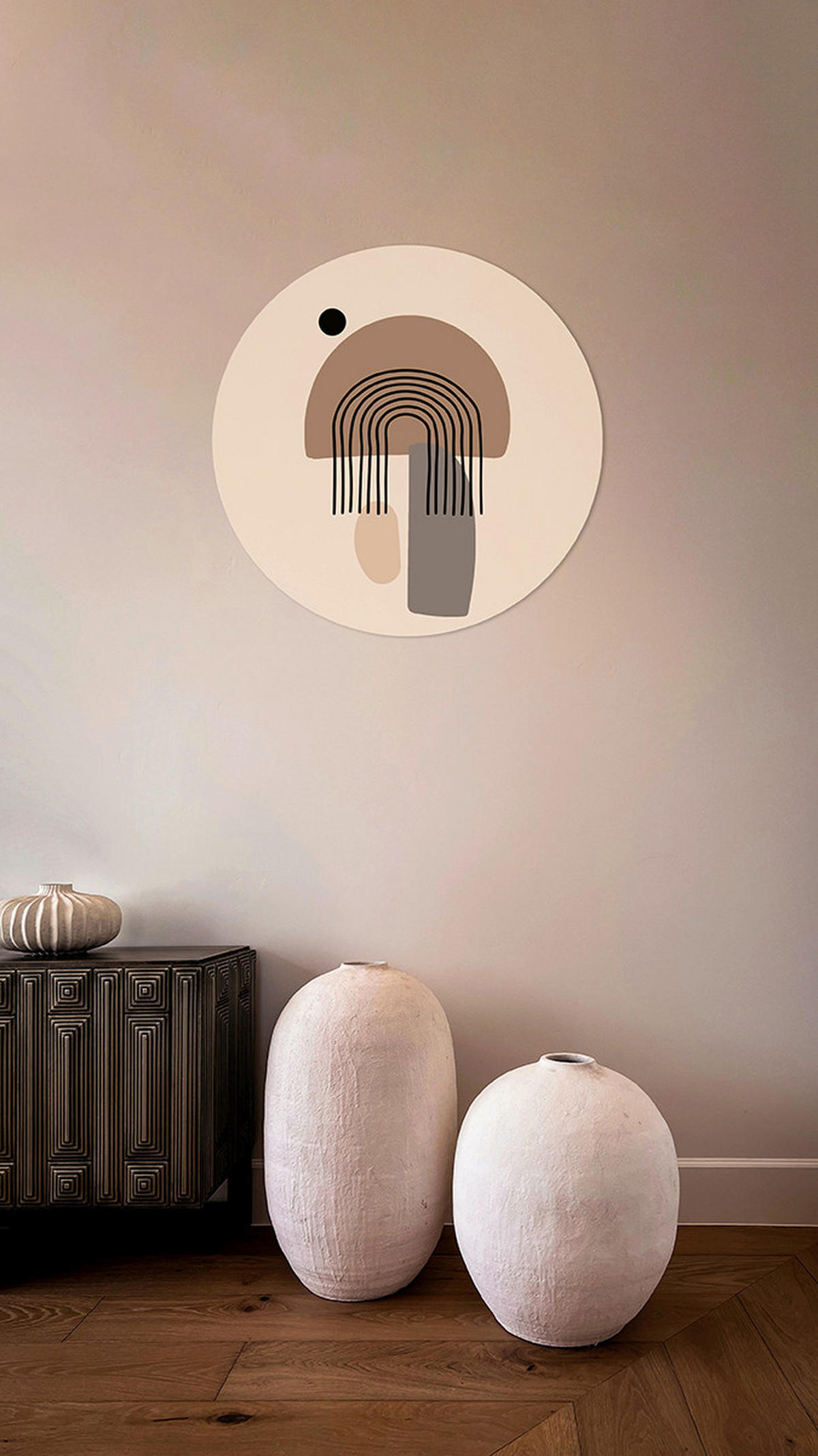BILD 40/40/0.3 cm  - Beige/Braun, Basics, Metall (40/40/0.3cm)