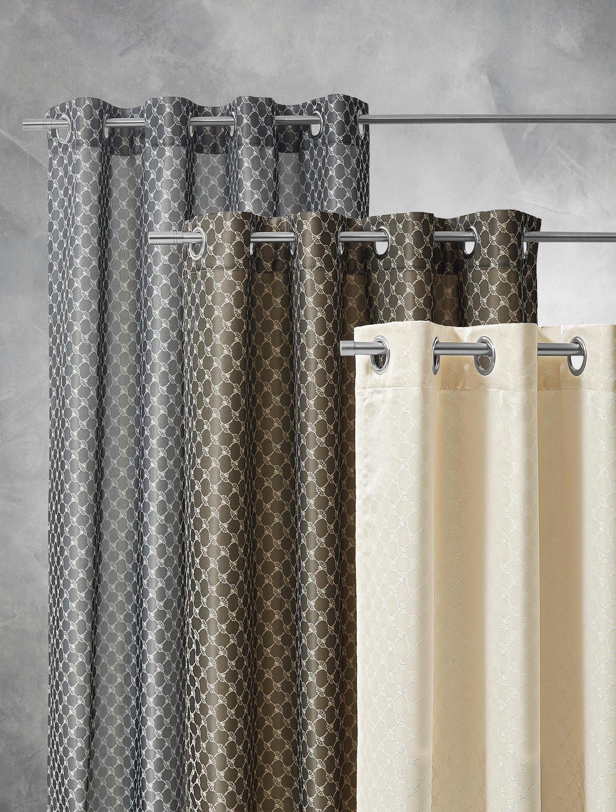 ÖSENSCHAL J-Allovers blickdicht 140/250 cm   - Naturfarben, Design, Textil (140/250cm) - Joop!
