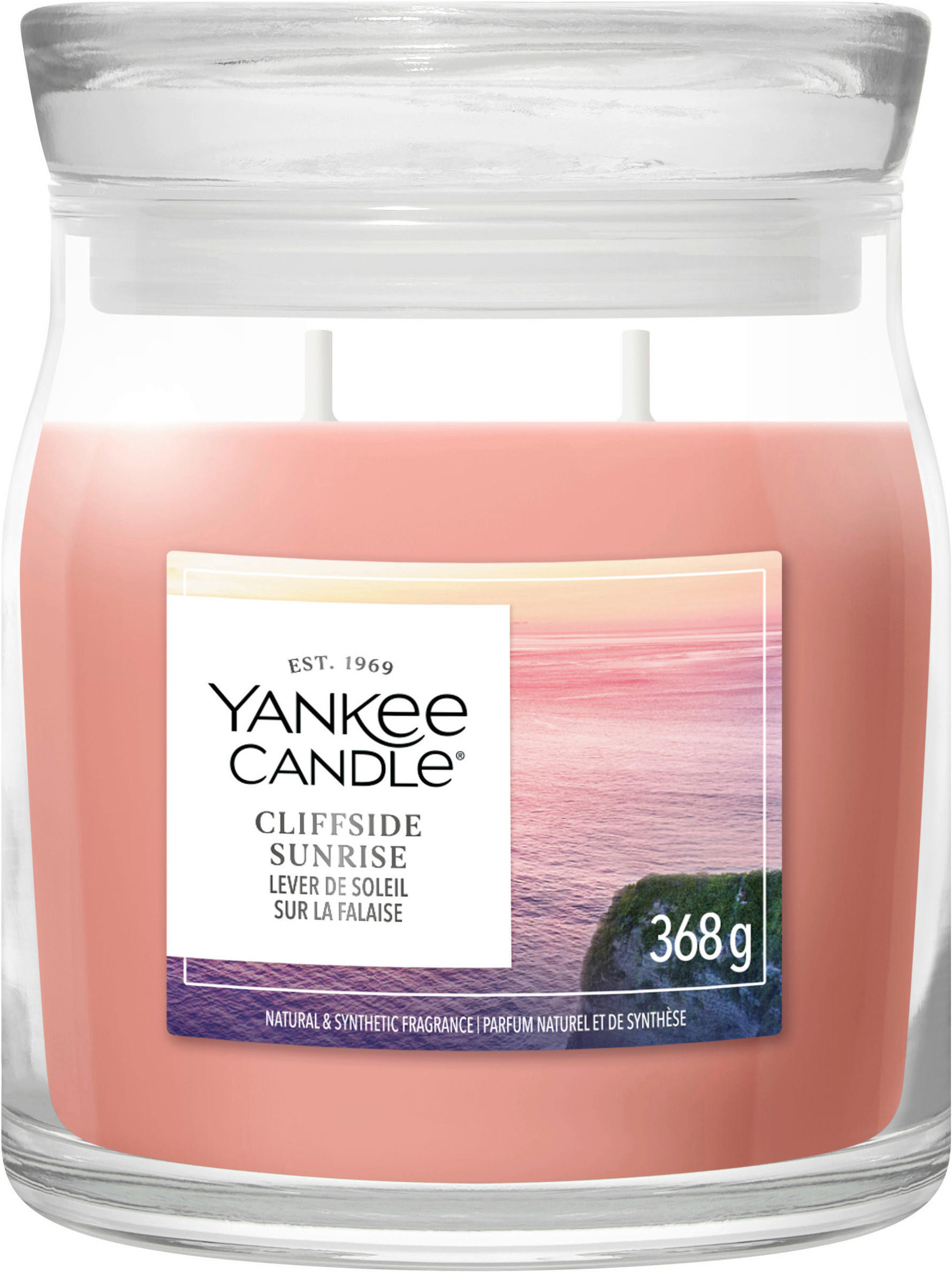 VONNÁ SVÍČKA  - čiré/vínově červená, Basics, parafín/sklo (9,3/11,4/9,3cm) - Yankee Candle