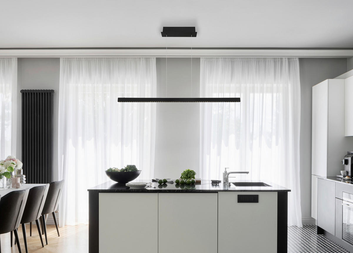 LED-HÄNGELEUCHTE 120/9/120 cm    - Schwarz, Konventionell, Metall (120/9/120cm) - Globo