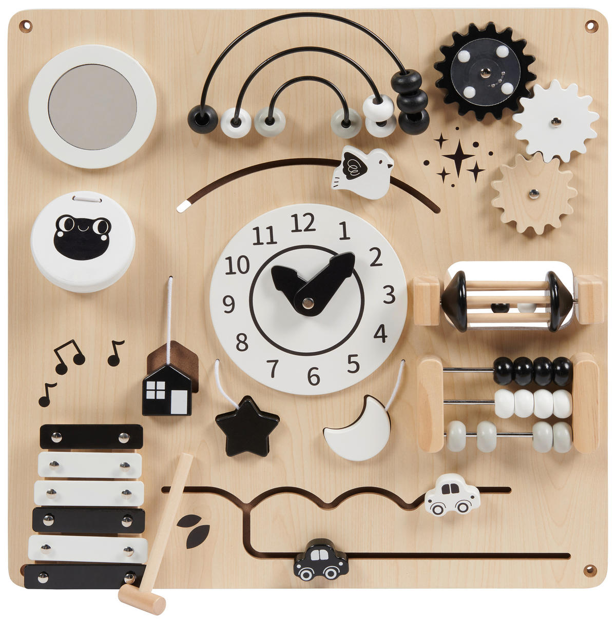 MOTORIKSPIEL  - Weiss/Beige, Trend, Holz/Kunststoff (47,5/47,5/6cm) - My Baby Lou