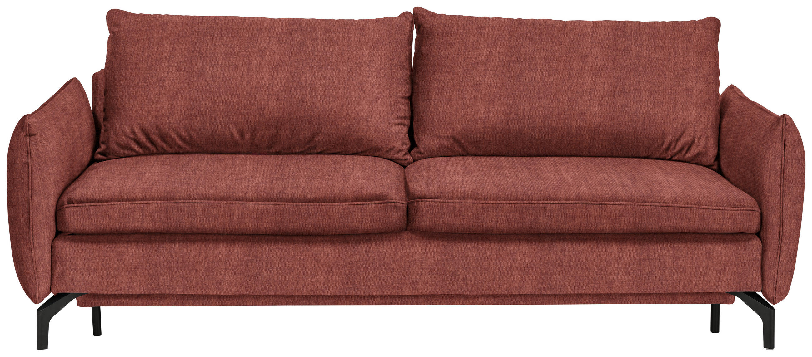 SCHLAFSOFA in Rostfarben  - Rostfarben/Schwarz, Design, Textil/Metall (224/89/105cm) - Novel