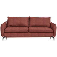 SCHLAFSOFA in Rostfarben  - Rostfarben/Schwarz, Design, Textil/Metall (224/89/105cm) - Novel