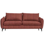 SCHLAFSOFA in Rostfarben  - Rostfarben/Schwarz, Design, Textil/Metall (224/89/105cm) - Novel