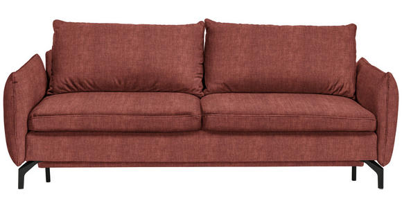 SCHLAFSOFA in Rostfarben  - Rostfarben/Schwarz, Design, Textil/Metall (224/89/105cm) - Novel