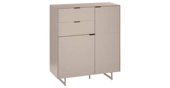 SCHUHSCHRANK  in 96/109/38 cm  - Kaschmir/Schwarz, Design, Holzwerkstoff/Metall (96/109/38cm) - Voleo