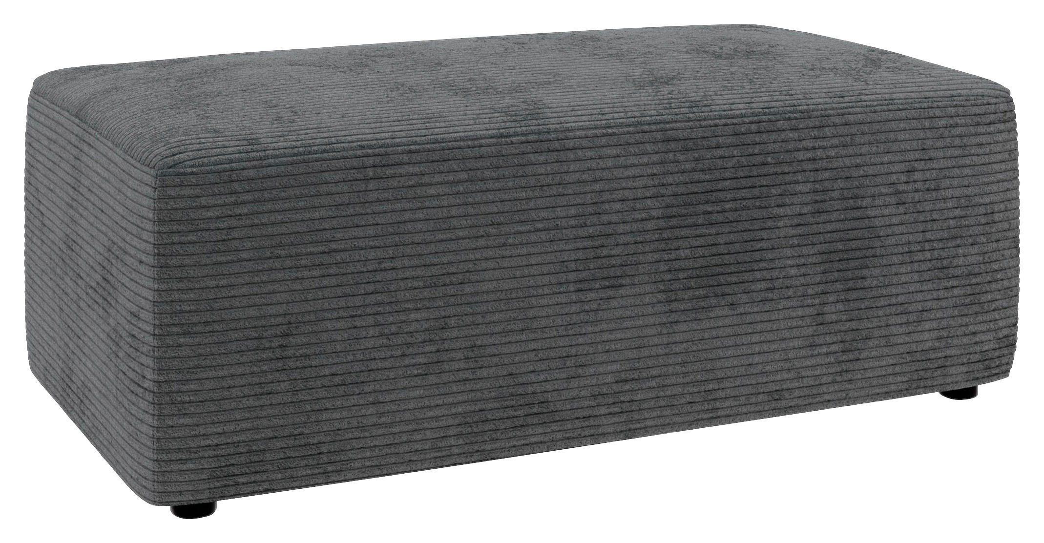 HOCKER in Textil Dunkelgrau  - Dunkelgrau/Schwarz, Modern, Kunststoff/Textil (112/44/66cm) - Trendmanufaktur
