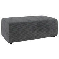 HOCKER in Textil Dunkelgrau  - Dunkelgrau/Schwarz, Modern, Kunststoff/Textil (112/44/66cm) - Trendmanufaktur