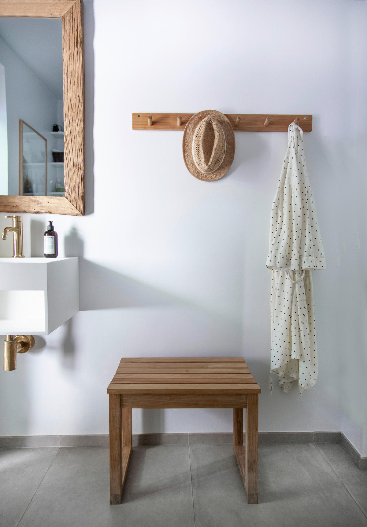 HOCKER in Holz Naturfarben  - Naturfarben, Design, Holz (55/43/40cm) - MID.YOU