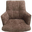 ARMLEHNSTUHL  in Eisen Chenille  - Taupe/Eichefarben, Design, Holz/Textil (59,5/88,5/63cm) - Novel