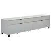 TV-ELEMENT - Hellgrau/Schwarz, Design, Glas/Holzwerkstoff (219,9/57/52,5cm) - Hom`in