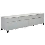 TV-ELEMENT Grau, Hellgrau  219,9/57/52,5 cm  - Hellgrau/Schwarz, Design, Glas/Holzwerkstoff (219,9/57/52,5cm) - Hom`in