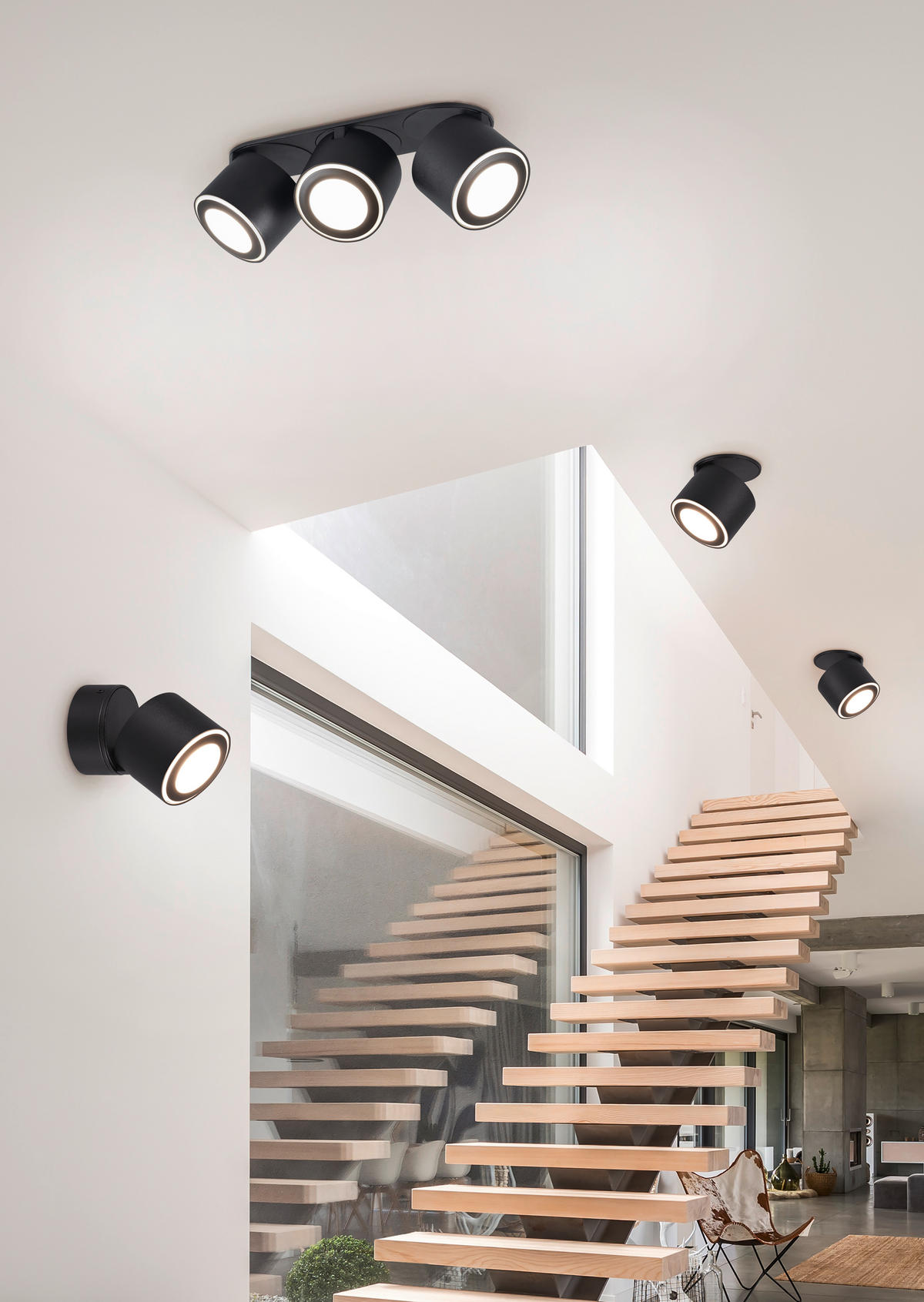 LED-SPOT Taurus 8,7/10,9 cm   - svart, Trend, metall (8,7/10,9cm)