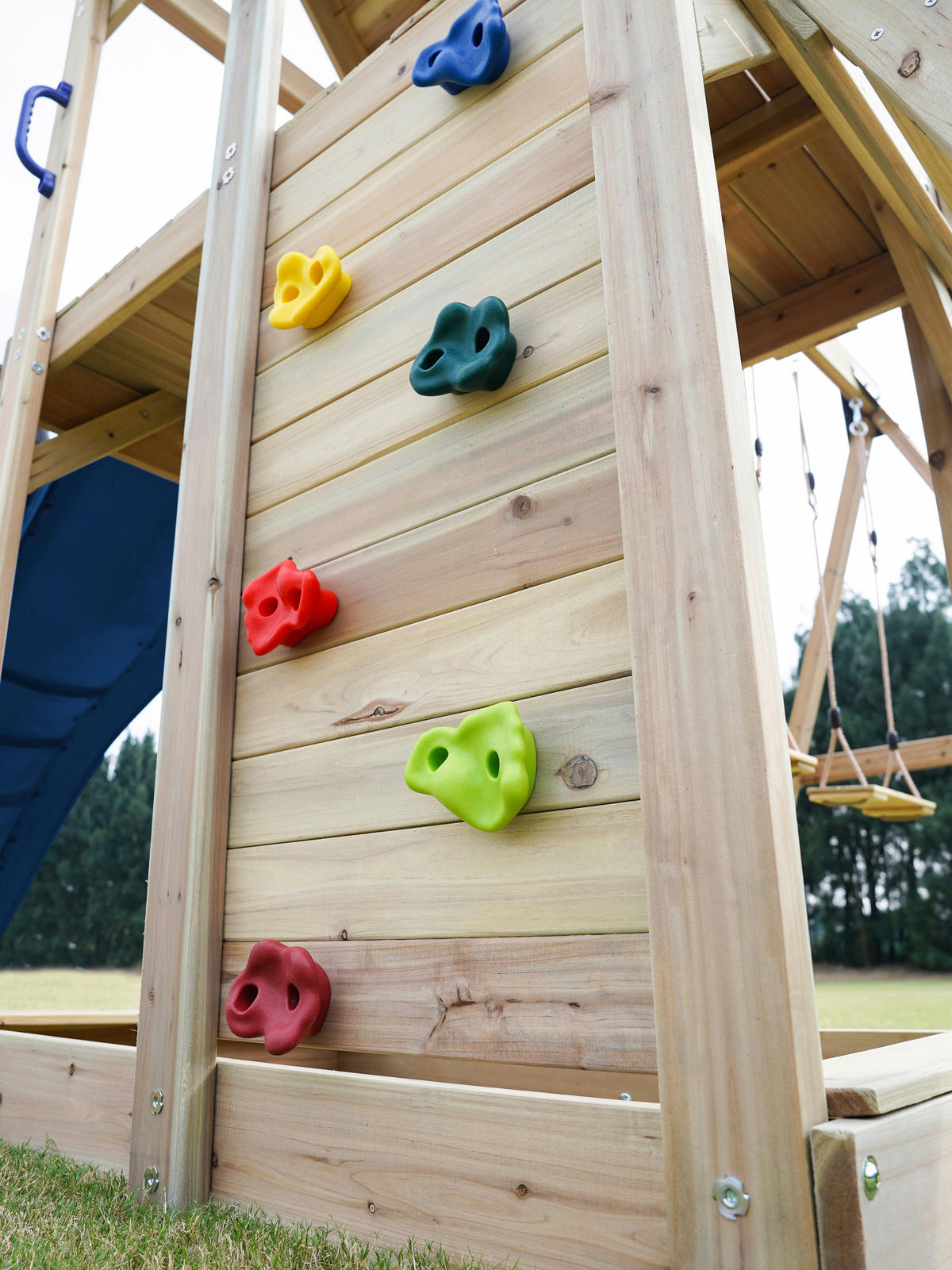 SPIELTURM 342/267/375 cm  - Blau, KONVENTIONELL, Holz/Kunststoff (342/267/375cm) - Ambia Garden