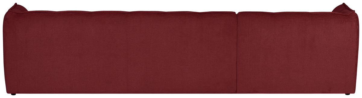 ECKSOFA LIVOLI in Chenille Bordeaux  218/290 cm  - Bordeaux/Schwarz, Design, Textil (218/290cm) - MID.YOU