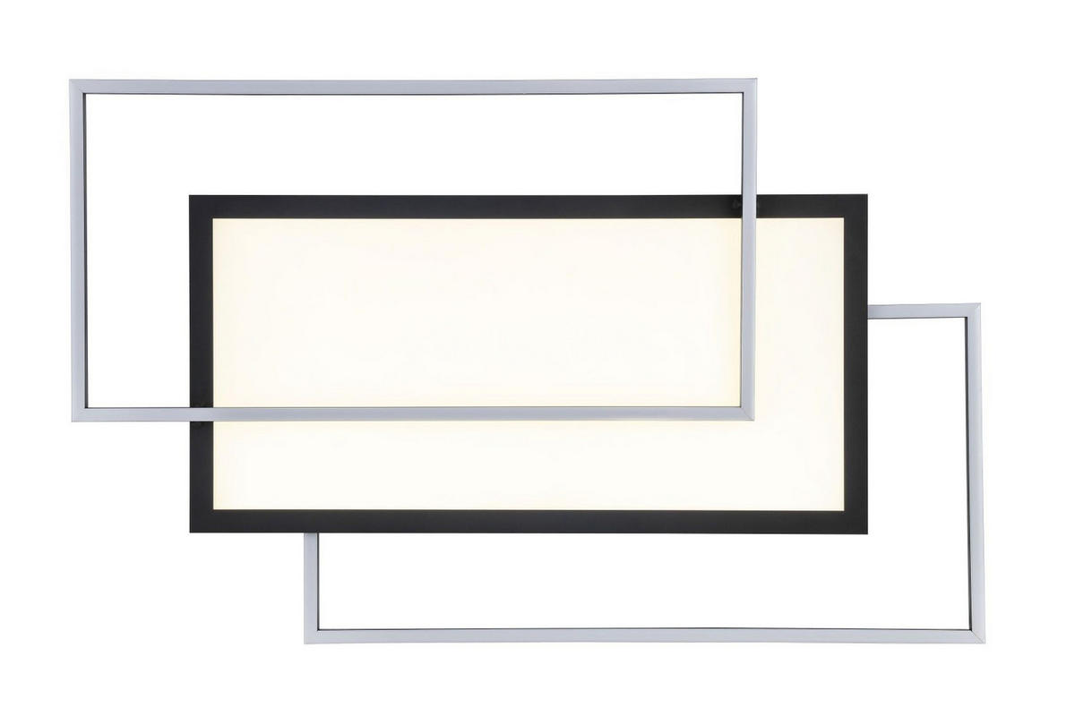 PLAFONIERĂ CU LED - negru, Trend, plastic/metal (80/50/6cm) - Novel