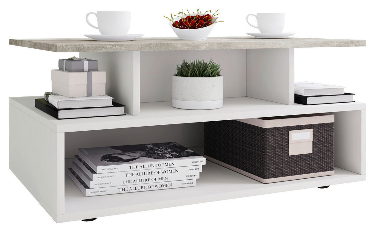 COUCHTISCH in Holzwerkstoff 80/50/40 cm  - Schwarz/Grau, Modern, Holzwerkstoff/Kunststoff (80/50/40cm) - MID.YOU