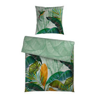 WENDEBETTWÄSCHE Satin 135/200 cm  - Grün, Textil (135/200cm) - Novel