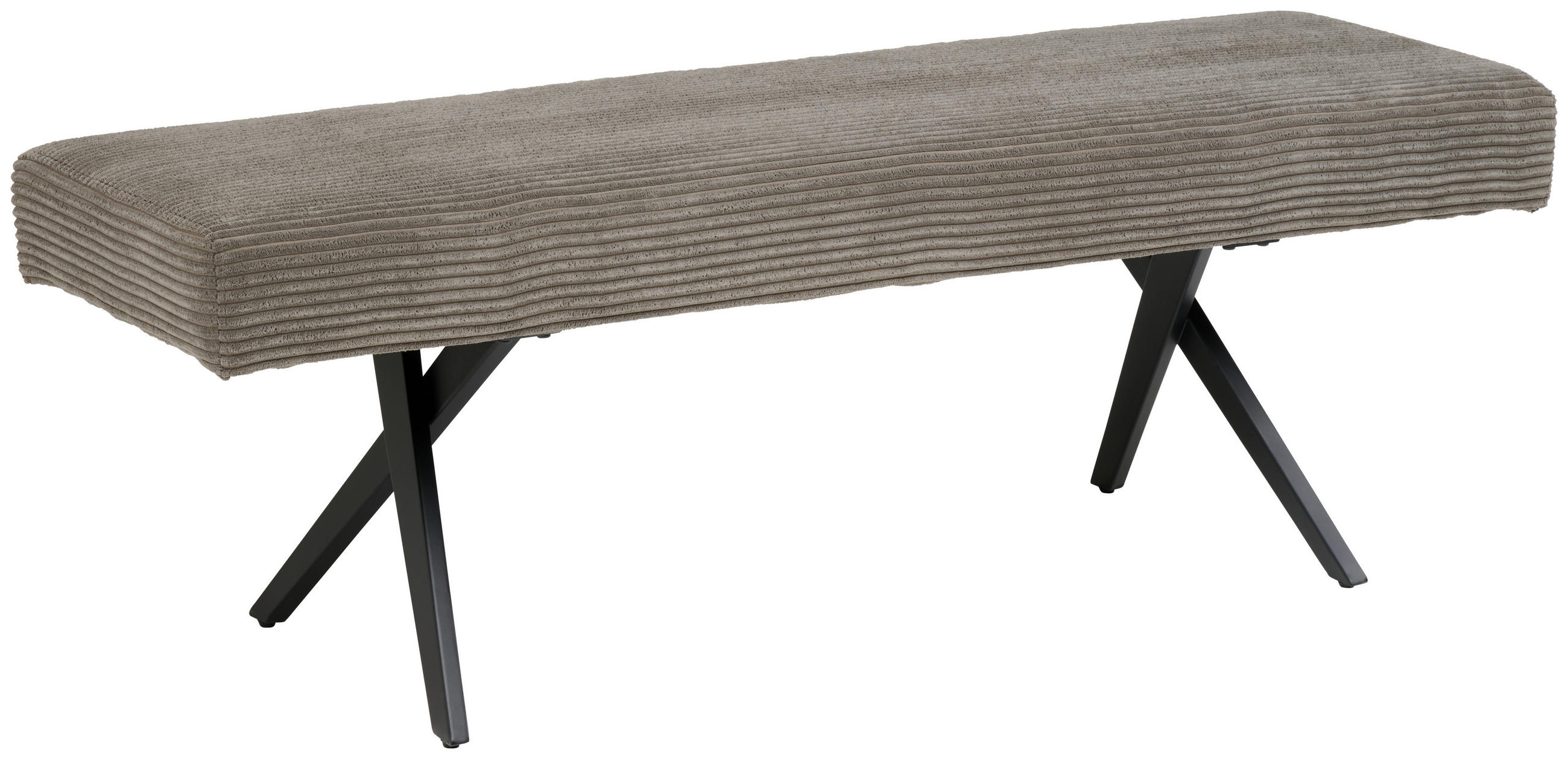 SITZBANK in Metall, Textil Dunkelgrau  - Dunkelgrau/Schwarz, KONVENTIONELL, Textil/Metall (140/49/47cm) - MID.YOU