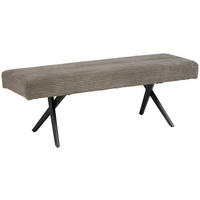 SITZBANK 140/49/47 cm Cord Dunkelgrau  - Dunkelgrau/Schwarz, KONVENTIONELL, Textil/Metall (140/49/47cm) - MID.YOU