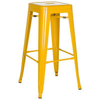 BARHOCKER Gelb Stahl stapelbar  - Gelb, Basics, Metall (44/77/44cm) - MID.YOU