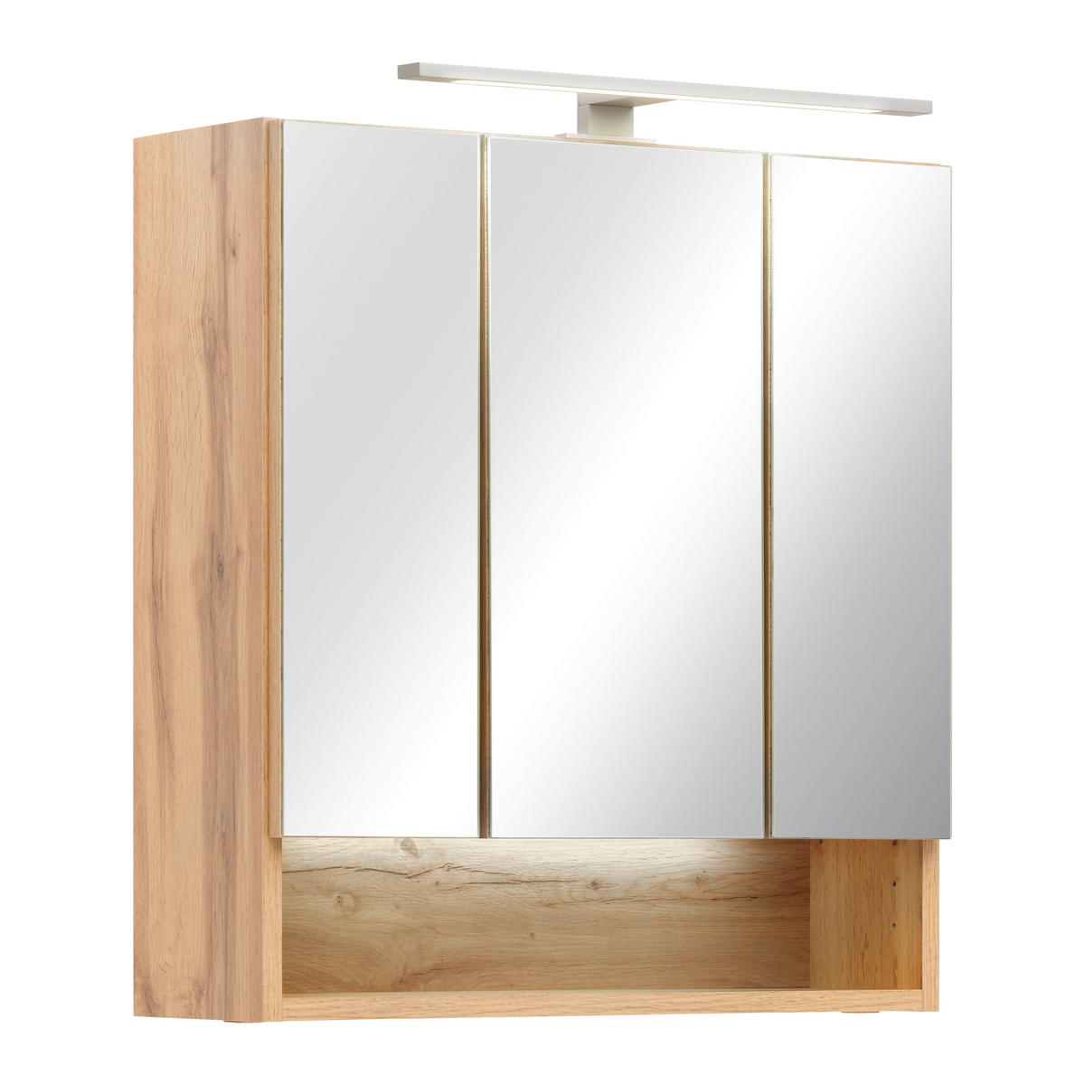 Spiegelschrank Jakarta 60/64/20 cm  - Eiche Wotan, MODERN, Glas/Holzwerkstoff (60/64/20cm) - Held