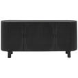 SIDEBOARD  in 180/80/40 cm  - Schwarz, Trend, Holz/Metall (180/80/40cm) - Ambia Home