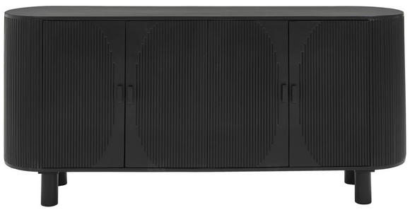SIDEBOARD in 180/80/40 cm - Schwarz, Trend, Holz/Metall (180/80/40cm) - Ambia Home