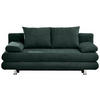 SCHLAFSOFA Mikrofaser Dunkelgrün  - Chromfarben/Dunkelgrün, Design, Kunststoff/Textil (196/74/90cm) - Carryhome