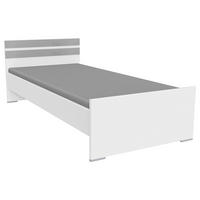 BETT 90/200 cm,  in Grau, Weiß,  - Alufarben/Weiß, KONVENTIONELL (90/200cm) - Boxxx