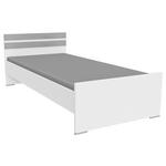 BETT 90/200 cm  in Grau, Weiß  - Alufarben/Weiß, KONVENTIONELL, Holzwerkstoff (90/200cm) - Carryhome