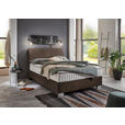 BOXSPRINGBETT 140/200 cm  in Braun  - Chromfarben/Braun, KONVENTIONELL, Kunststoff/Textil (140/200cm) - Hom`in