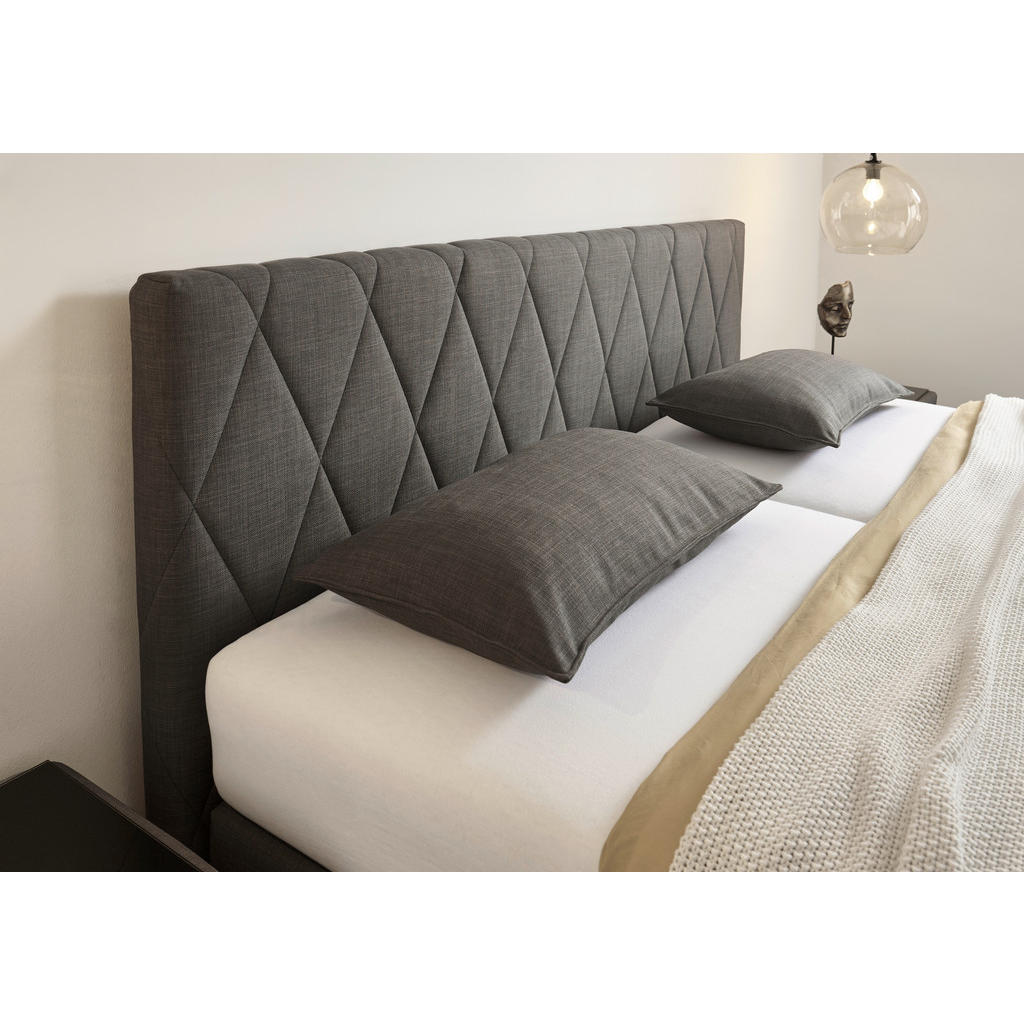 Thumbnail - RUF Betten Boxspringbett, Dunkelgrau, Textil, H2, 7-Zonen, Höhe ca. 26 cm, 180x200 cm, Oeko-Tex® Standard 100, Dgm, Made...