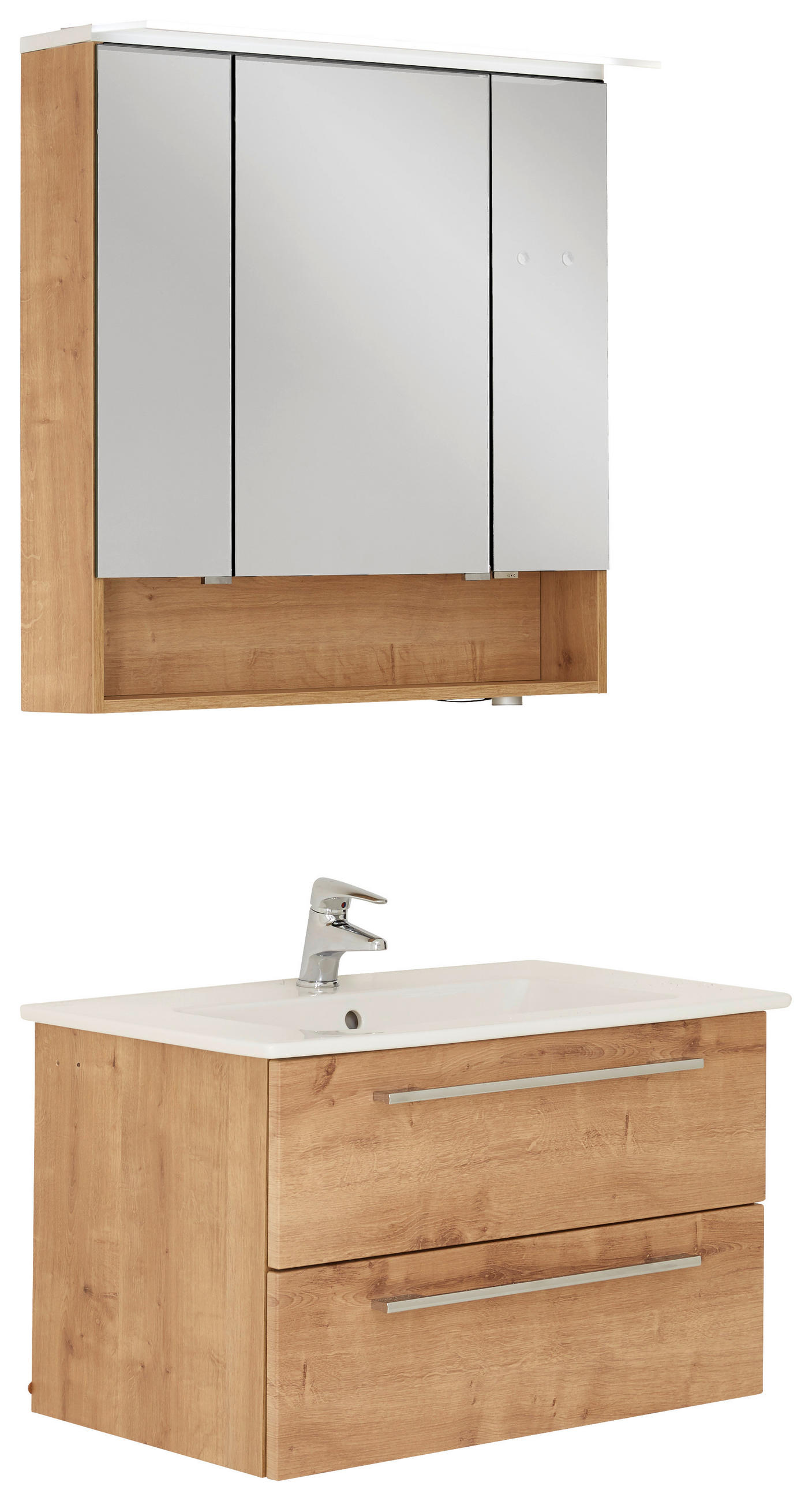 BADEZIMMER  in 80 cm  - Eichefarben, Design, Holzwerkstoff (80cm) - b-collection