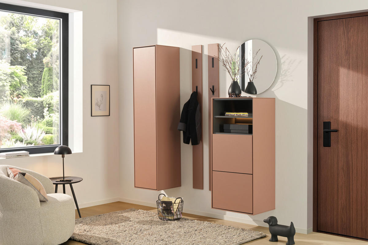 GARDEROBENSCHRANK RENO  in 42/170/41 cm  - Braun, Design, Holzwerkstoff (42/170/41cm) - Voleo