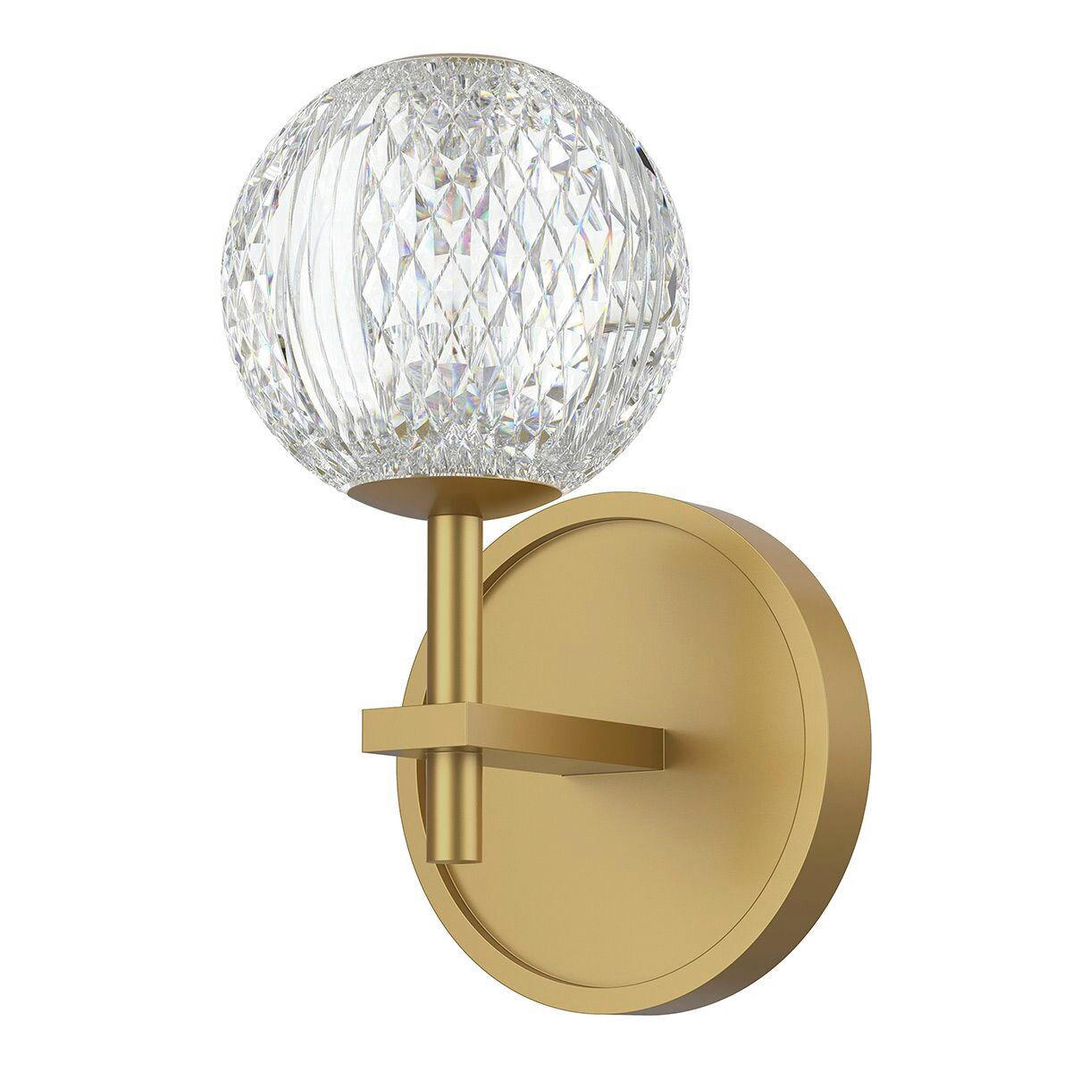 NÁSTENNÉ LED SVIETIDLO, 25/12,1/22,9 cm - mosadzná, Konventionell, kov/plast (25/12,1/22,9cm) - Elstead Lighting