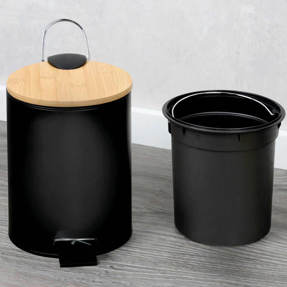 KOSMETIKEIMER 3 L  - Schwarz/Naturfarben, Basics, Holz/Kunststoff (17/24cm) - Kesper