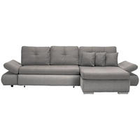 HÖRNSOFFA i vävt tyg gråbrun  - gråbrun/kromfärg, Design, textil/plast (302/187cm) - MID.YOU